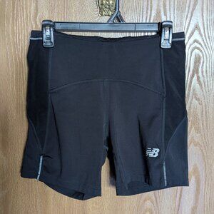 New Balance Black Fitted Running Shorts, M